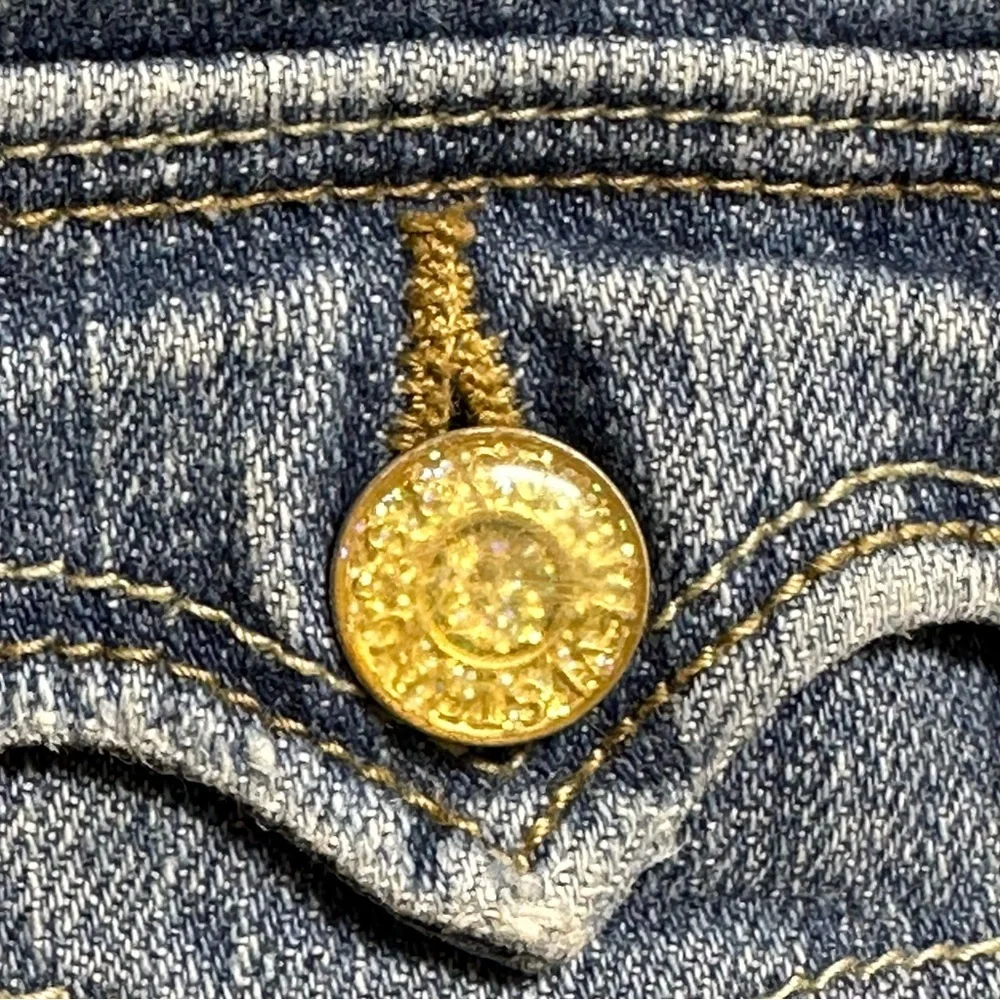 Levi's Jeans Flare Fit Kids 4 Regular Jeans Sparkle Buttons Flap Pockets